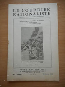 "Le courrier rationaliste" - Supplement aux "Cahiers rationalistes" - n° 1 du 28 janvier 1962 - La decimologie ou le probleme des examens