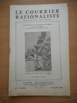 "Le courrier rationaliste" - Supplement aux "Cahiers rationalistes" - n° 1 du 28 janvier 1962 - La decimologie ou le probleme des examens . Collectif ...