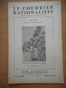 "Le courrier rationaliste" - Supplement aux "Cahiers rationalistes" - n° 12 du 23 decembre 1962 - Henri Wallon, hommage de l'Union Rationaliste