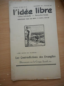 "L'idee libre" - n°10 - decembre 1960 - Les contradictions des evangiles ...