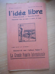 "L'idee libre" - n°12 - decembre 1957 - Existe-il une culture noire ? - La grande famille internationale