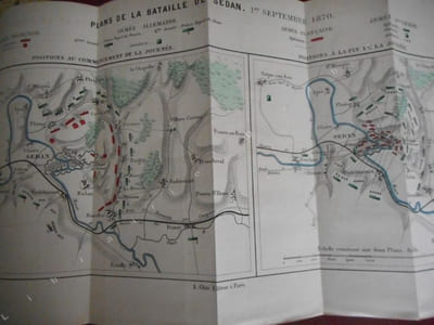 Rapport officiel du conseil d'enquête sur la capitulation de Sedan, suivi du protocole de la capitulation et du proces-verbal de la seance du Conseil de Guerre tenu a Sedan le 2 septembre avec une carte coloriee