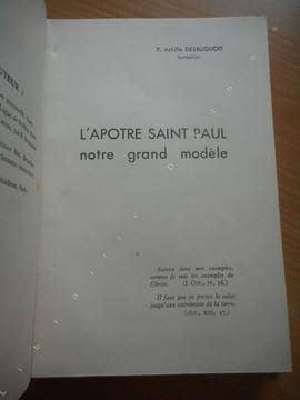 L'apotre Saint Paul notre grand modele . DESBUQUOIT Achille P.