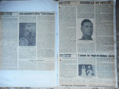 Collection de coupures de presse, des critiques litteraires