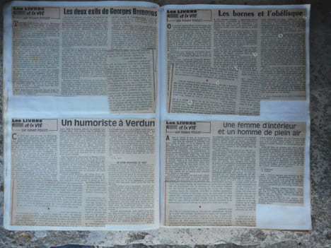 Collection de coupures de presse, des critiques litteraires . POULET Robert