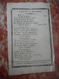 "C'est un garcon" chanson sur l'air "Mon galoubet"/ "Gardon-le bien !" sur l'air de "Premier pas".