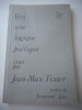 Vers une logique poétique - Essai. Jean-Max TIXIER