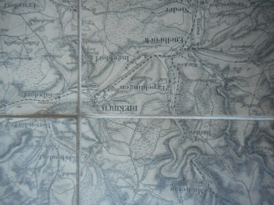 Diekirch (Luxembourg) - Ancienne carte d'état major de Diekirch et environs