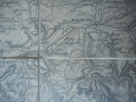 Diekirch (Luxembourg) - Ancienne carte d'état major de Diekirch et environs . Anonyme