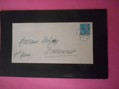 Vieux papiers - Lettre d'avis de décés pour Lucien Masson de l'ile de Brehat . (Masson)