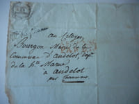 Vieux papiers - Lettre du ministere des finances au Maire d'Andelot (Haute-Marne)