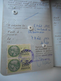 Vieux papiers - Passeport ancien 1950.