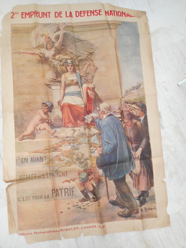 (affiche) 2eme emprunt de la defense nationale . Alcide Theophile Robaudi