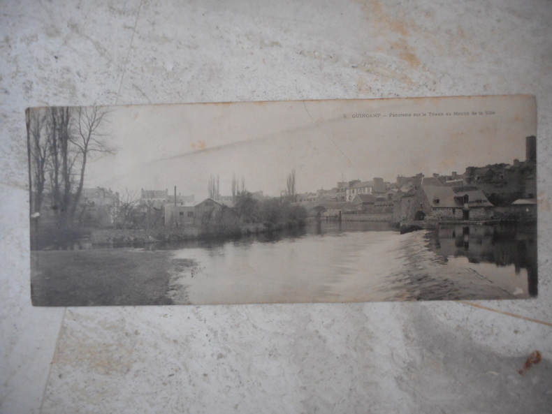 Carte postale double panoramique - Guingamp. Anonyme