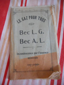 (catalogue de vente) Le gaz pour tous Incandescence par l'essence minerale 1908