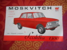 (tract publicitaire) Moskvitch Scaldia 1300. Anonyme