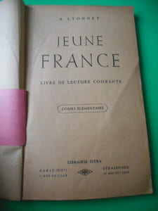 Jeune France - Livre de lecture courante - Cours elementaire