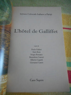L'hotel de Galliffet / Lo specchio e le colonne. Collectif