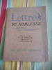 Lettres de Noblesse  - Croquis et Lithographies d'Edy Legrand. Curnonsky - Dr De Pomiane - Edy Legrand