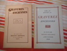 Lot de 10 catalogues de Gravures anciennes en vente &agrave; la librairie sp&eacute;cialis&eacute;e de Maurice Rousseau. (Librairie Maurice Rousseau)