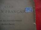 Club alpin fran&ccedil;ais - Section des Hautes-Vosges (Belfort-Epinal) Bulletin n&deg;11 .1898. . Collectif