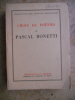 Choix de poesies de Pascal Bonetti. Pascal Bonetti