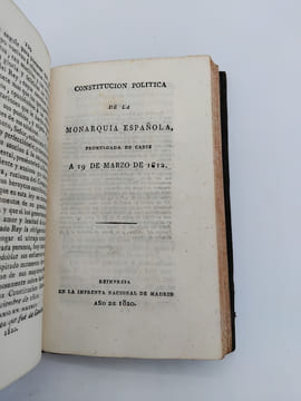 [1820] Constitucion politica de la Monarquia Espanola promulgada en Cadiz à 19 de Marzo de 1812. undefined