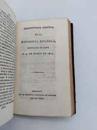 [1820] Constitucion politica de la Monarquia Espanola promulgada en Cadiz à 19 de Marzo de 1812