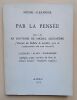 Par la pens&eacute;e suivi de En souvenir de Michel Alexandre et de Lagneau / Alain / Alexandre. Alexandre, Michel