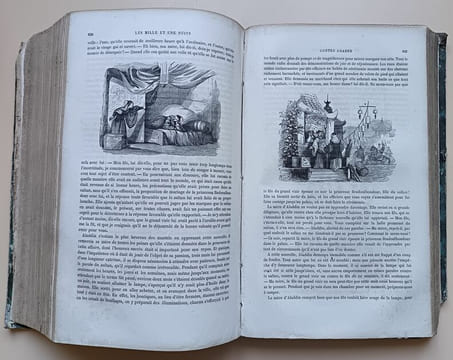 Les Mille et une nuits - Contes arabes traduits par Galland illustrés par MM. Français , H. Baron , Ed. Wattier , Laville , etc. Revus et corrigés sur ...