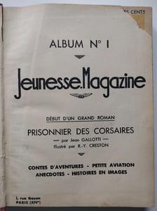Jeunesse. Magazine. Album n°1 - n°1 du 3 janvier 1937 au n°13 du 28 mars 1937.