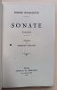 Sonate : Po&eacute;sies. Romanette, Irmine