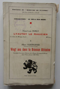 Vingt ans dans la brousse africaine. Souvenirs d'un ancien membre de la Mission Savorgnan de Brazza dans l'Ouest africain (1883-1903).. Veistroffer, ...