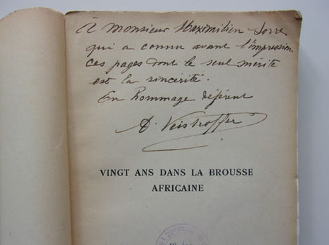 Vingt ans dans la brousse africaine. Souvenirs d'un ancien membre de la Mission Savorgnan de Brazza dans l'Ouest africain (1883-1903).. Veistroffer, ...