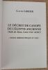 Le D&eacute;cret de Canope de l'Egypte ancienne (St&egrave;le de Tanis, Caire CGC 22187). Textes hi&eacute;roglyphique et grec.. Carrier, Claude