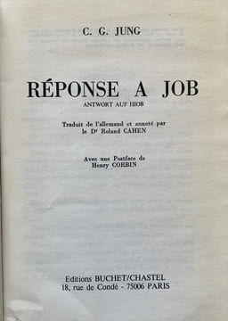 Réponse à Job.. Jung, C.G.
