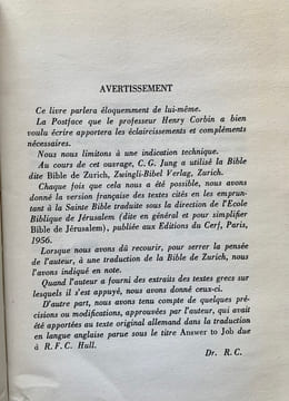 Réponse à Job.. Jung, C.G.