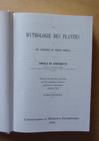 La Mythologie des plantes ou les légendes du règne végétal.