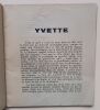 Yvette. R&eacute;cit de 1943. Laurent Daniel [Elsa Triolet]