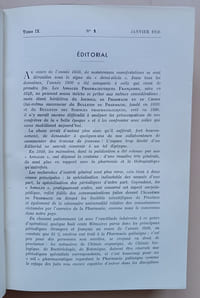 Annales pharmaceutiques françaises | Journal de pharmacie et de chimie, et de bulletin des sciences pharmacologiques réunis publiant les procès-verbaux de l'académie de pharmacie et ceux des société scientifiques de pharmacie de province [Tomes IX]