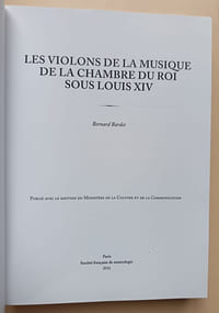 Les violons de la musique de la chambre du Roi sous Louis XIV