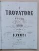 Il Trovatore, Piano solo.. Verdi, Guiseppe 