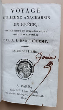 Voyage du jeune Anacharsis en Grèce vers le milieu du quatrième siècle avant l'ère vulgaire.. Barthélemy, Jean-Jacques