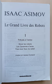 Le grand livre des robots. [2 Tomes] Tome 1 :
Prélude à Trantor / Tome 2 : La gloire de Trantor