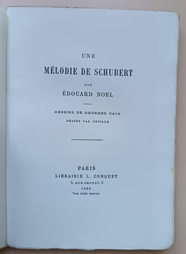 Une mélodie de Schubert. Édouard Noël