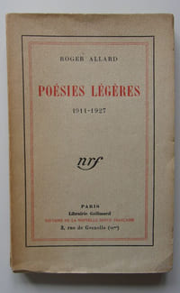 Poésies légères 1911-1927.