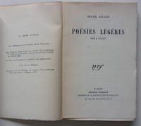 Poésies légères 1911-1927.