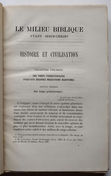Le Milieu biblique avant Jésus-Christ - 3 tomes : I. Histoire et civilisation (1922). II. La Littérature (1923). III. Les Idées religieuses et morales ...