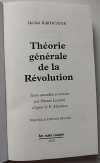 Théorie générale de la Révolution.