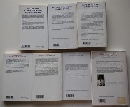 Lot de 7 livres sur les Hittites, comprenant : Les Hittites et leur histoire (trois volumes, 2007-2008). Histoire Du Mitanni, 2003 / Suppiluliuma et ...